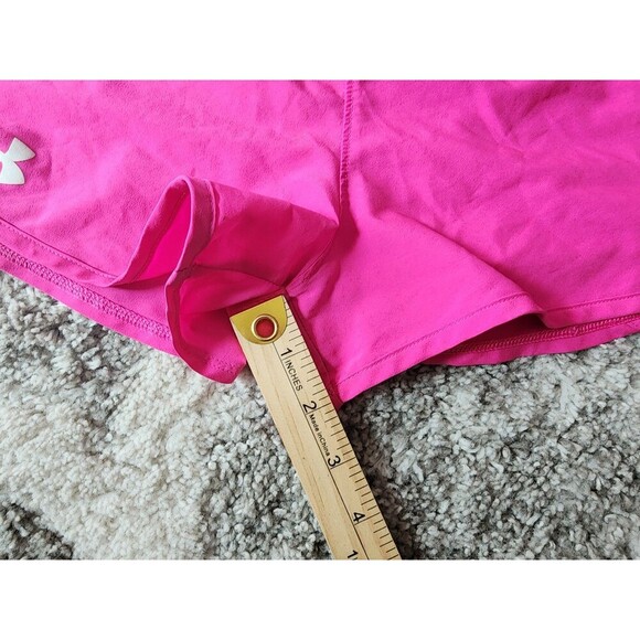 Under armour Shorts Size YXL Pink Active Loose Fit Heat Gear Unlined - Picture 4 of 6